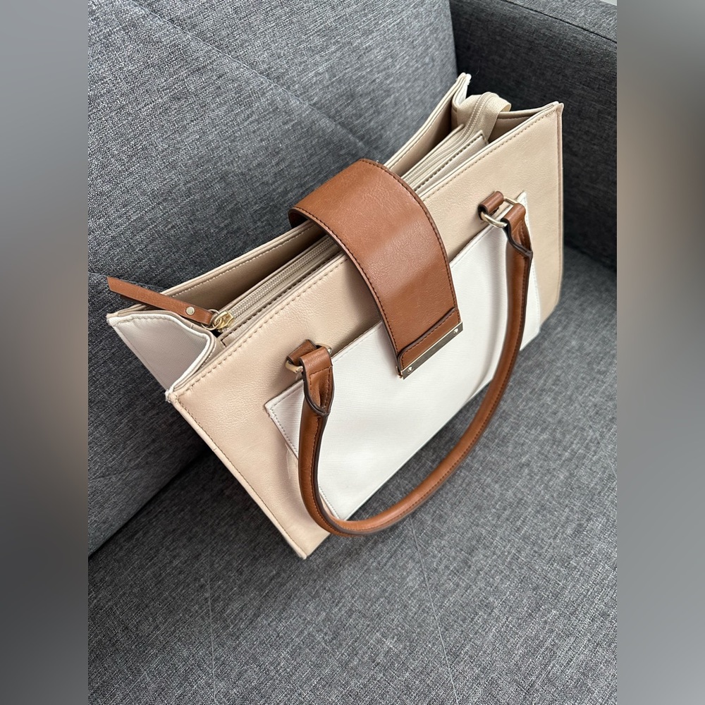 George Structured Colorblock Tote Bag